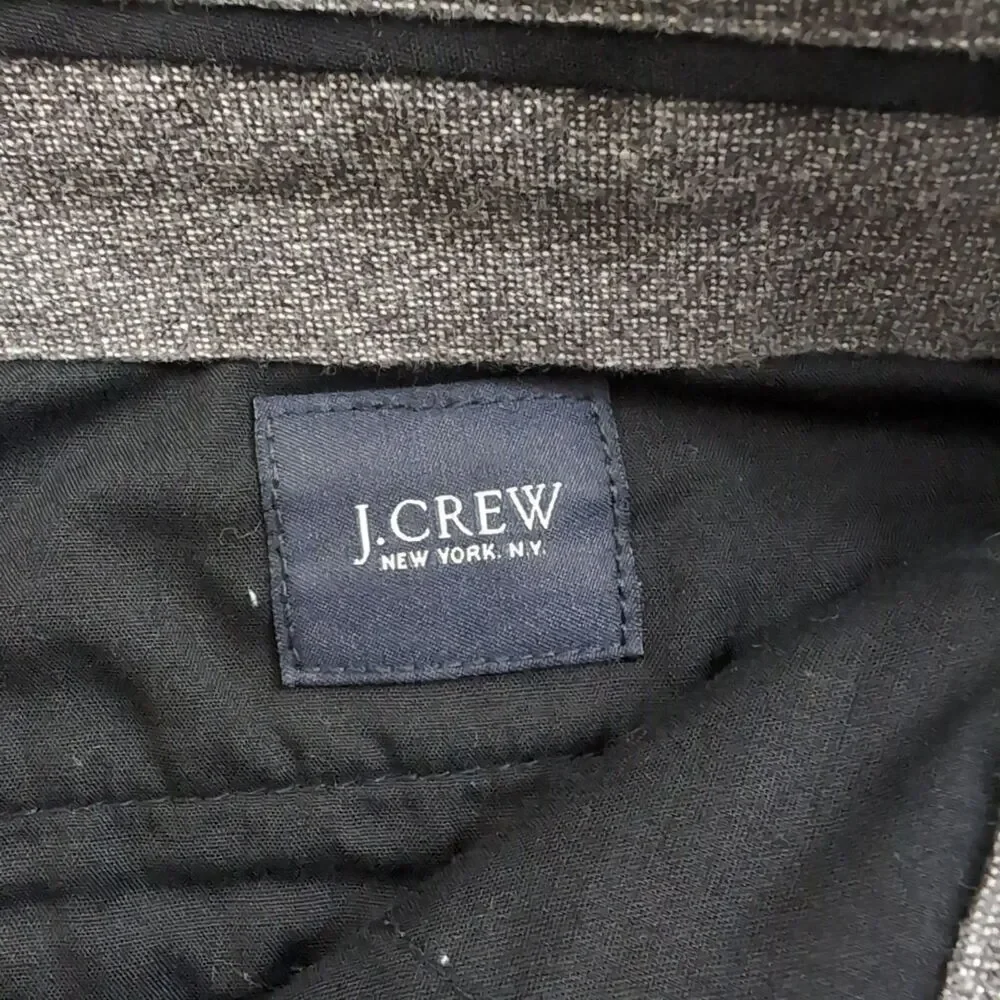 J. Crew Men 34X32 (35X31) Gray Classic Fit Straight Leg Flat Front Dress Pants